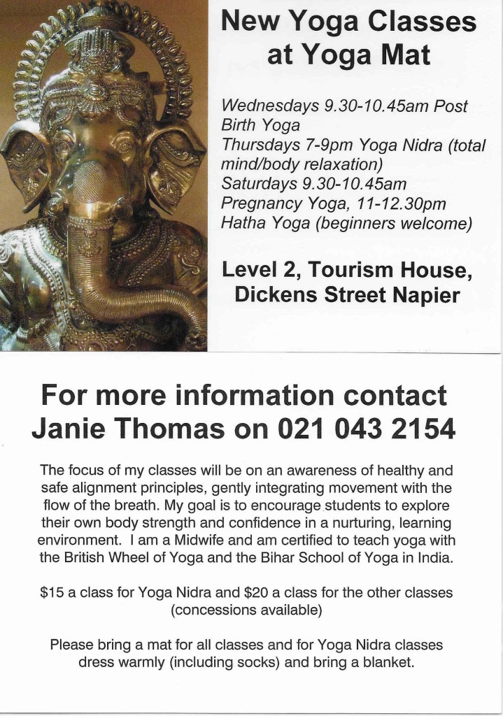 yogamat classes flyer