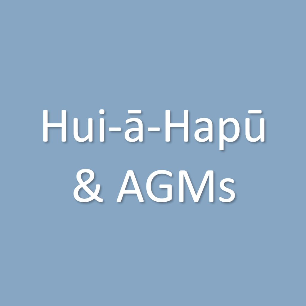 Hui-ā-Hapū & AGMs